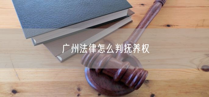广州法律怎么判抚养权
